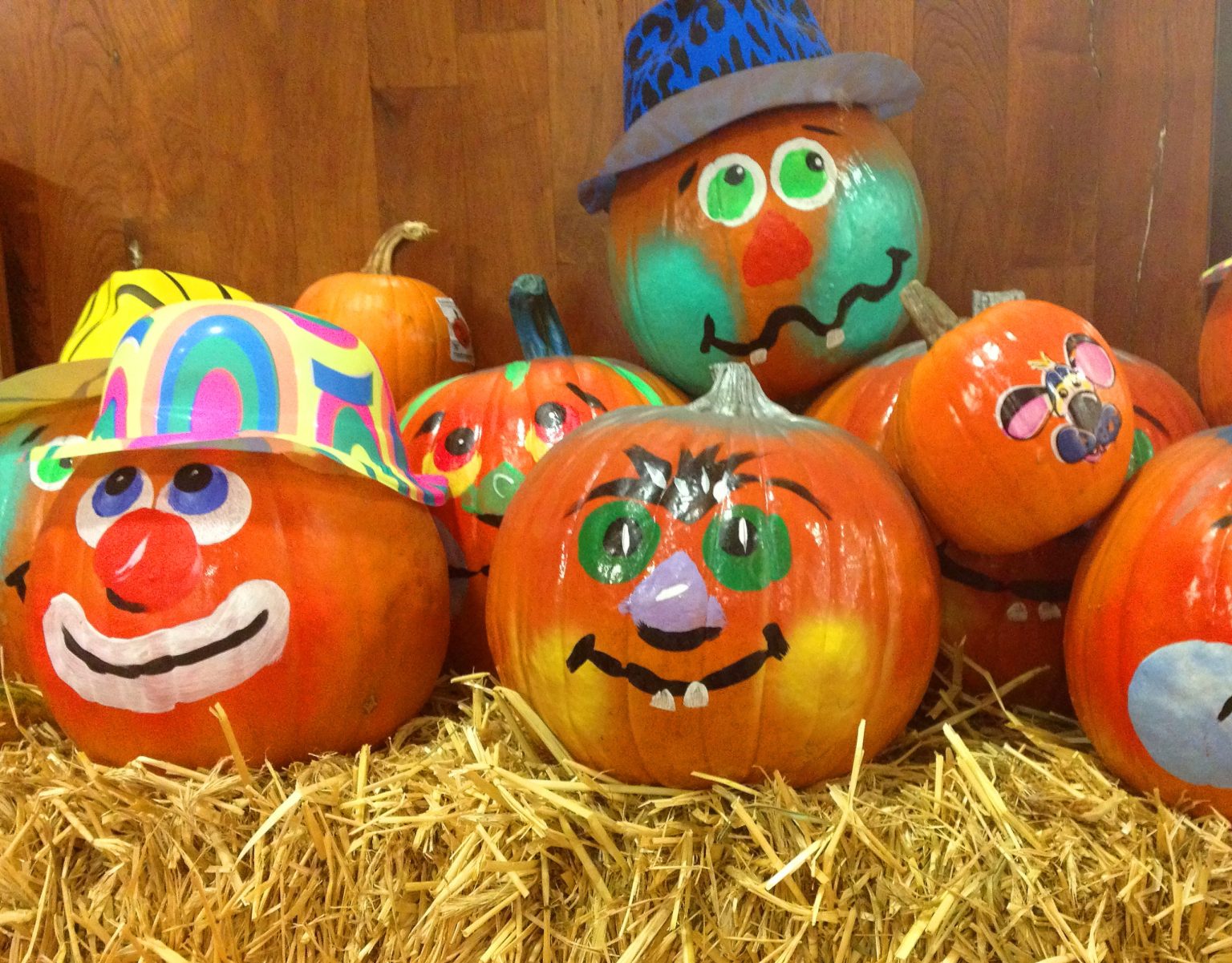 Decorated pumpkins